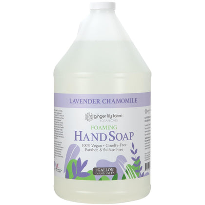Ginger Lily Farms Lavender Chamomile Foaming Hand Soap front view with label