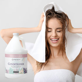 Ginger Lily Farms Moisturizing Conditioner in a salon setting