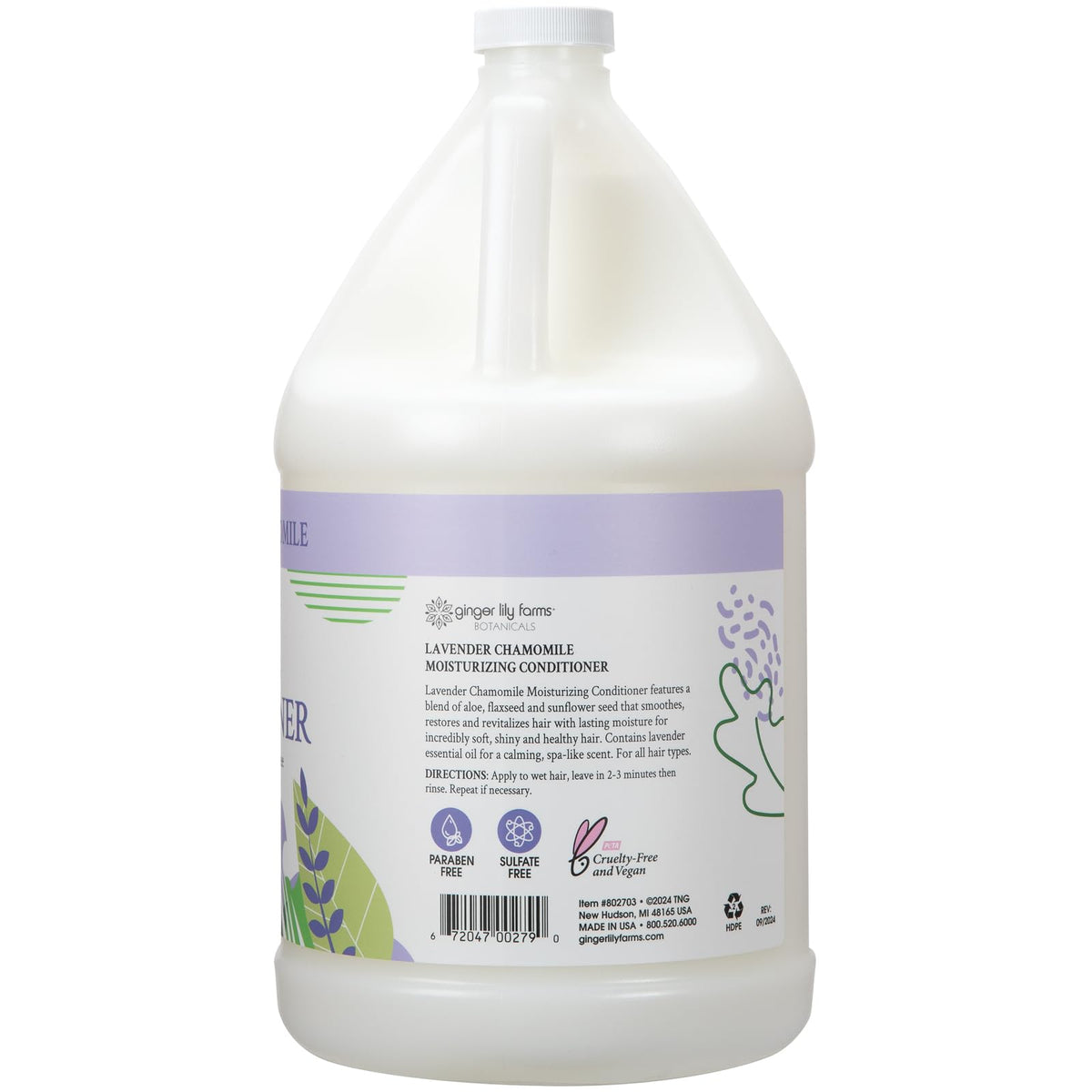 Ginger Lily Farms Moisturizing Conditioner Lavender Chamomile side view