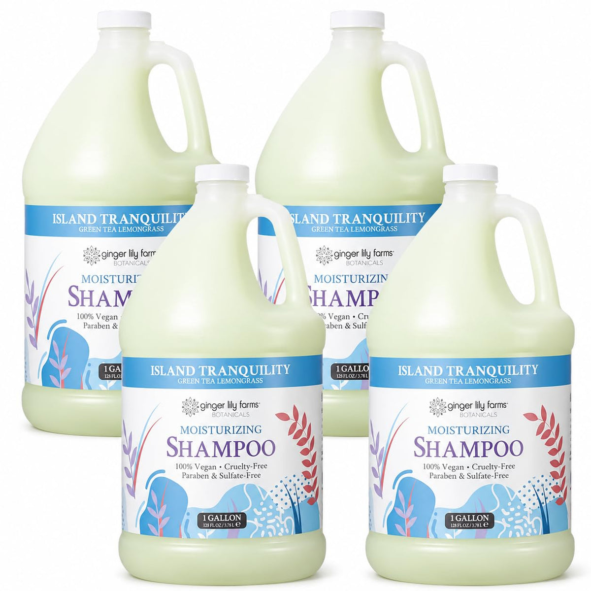 Ginger Lily Farms Moisturizing Shampoo 1 Gallon front view