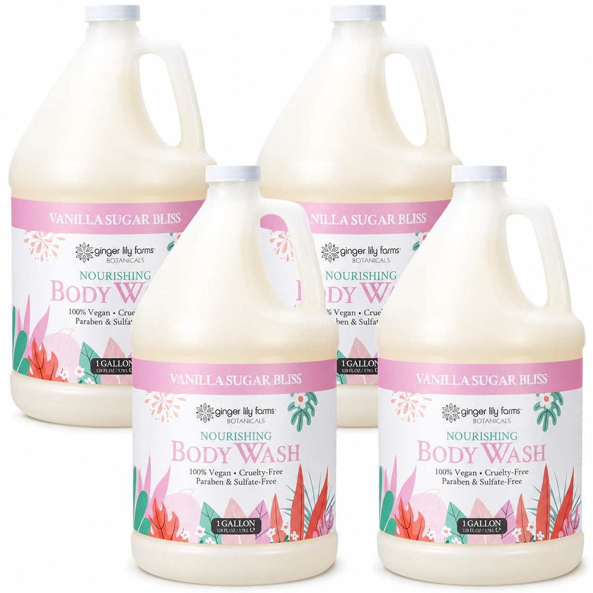 Ginger Lily Farms Nourishing Body Wash 1 gallon front view