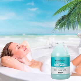 Ginger Lily Farms Nourishing Body Wash 1 gallon in a gym environment