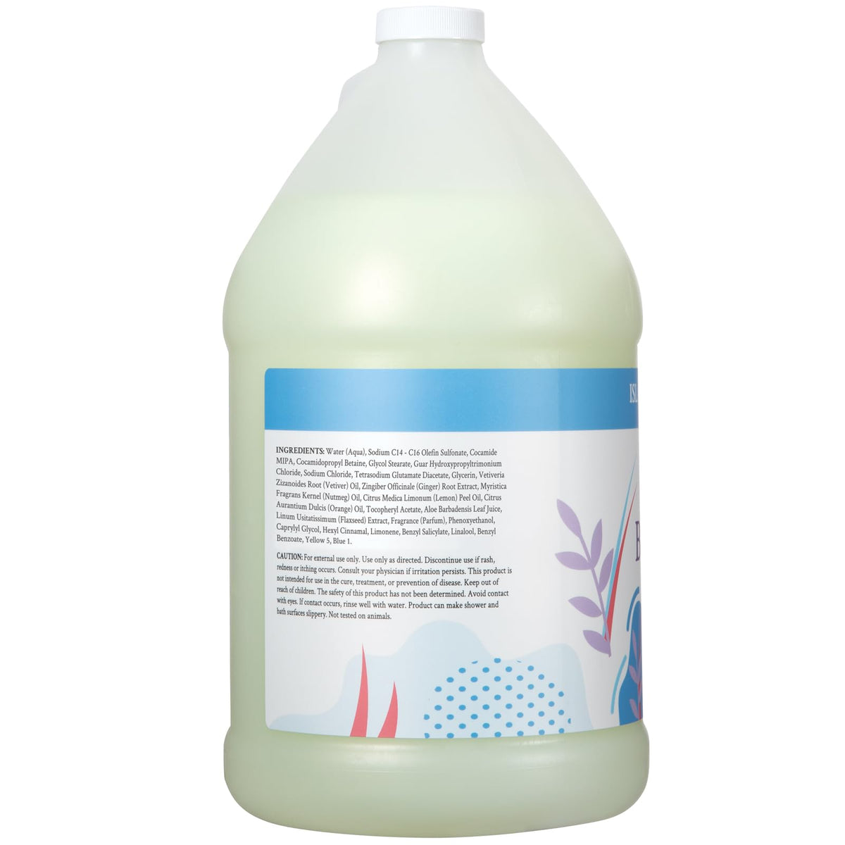 Ginger Lily Farms Nourishing Body Wash 1 Gallon label close-up