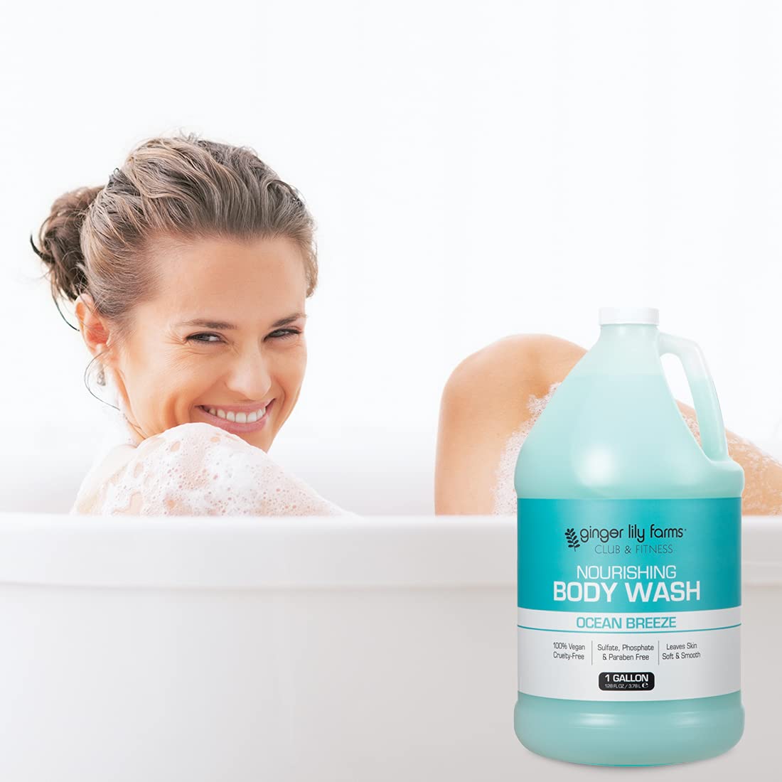 Ginger Lily Farms Nourishing Body Wash 1 gallon with natural ingredients