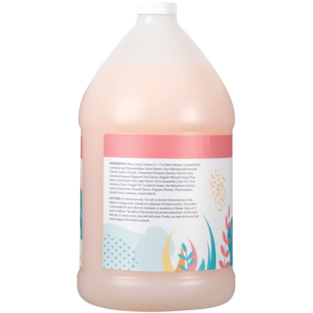 Ginger Lily Farms Nourishing Body Wash 4pk Citrus Blend bottle close-up