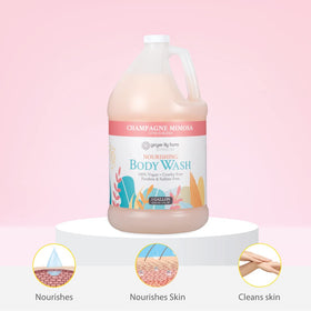 Ginger Lily Farms Nourishing Body Wash Citrus Blend 1 Gallon with citrus fruits