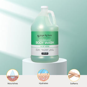 Ginger Lily Farms Nourishing Body Wash close-up of label