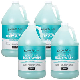 Ginger Lily Farms Nourishing Body Wash Ocean Breeze 4-pack front view