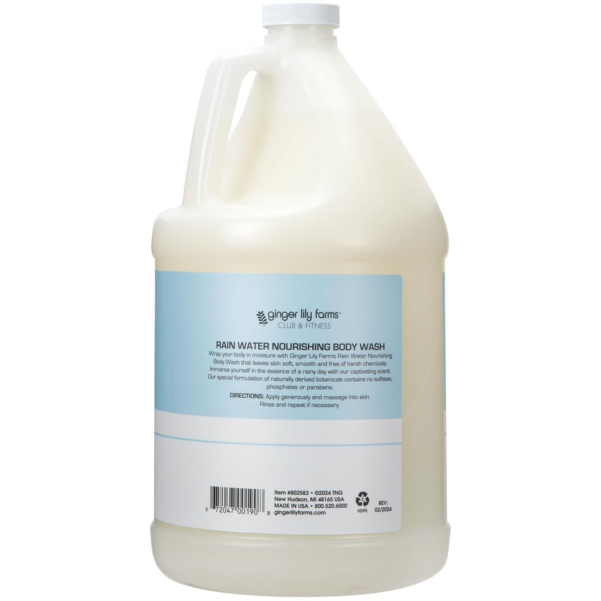 Ginger Lily Farms nourishing body wash packaging details