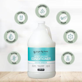 Ginger Lily Farms Ocean Breeze Conditioner lifestyle scene in a spa