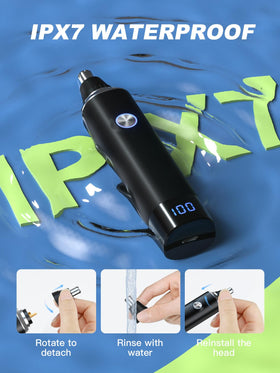 Ginity Ear & Nose Hair Trimmer close-up of stainless steel blades