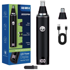 Ginity Ear & Nose Hair Trimmer front view with LED display