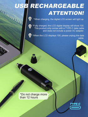 Ginity Ear & Nose Hair Trimmer in a travel case