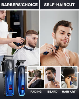 GinJee Cordless Hair Clippers in travel case