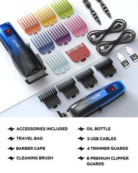 GinJee Cordless Hair Clippers showing USB-C charging port