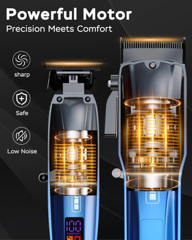GinJee hair trimmer with adjustable stainless steel blades