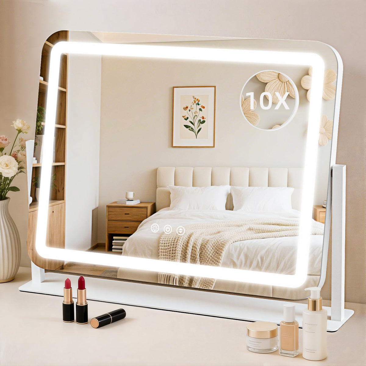 GioeDa Vanity Mirror 22x17 inches with lights front view