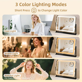 GioeDa Vanity Mirror showing touch control panel