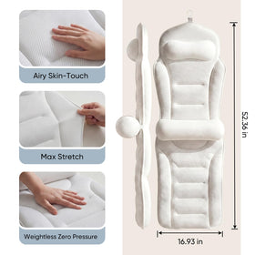 GIRAVO Full Body Bath Pillow in a bathtub setting