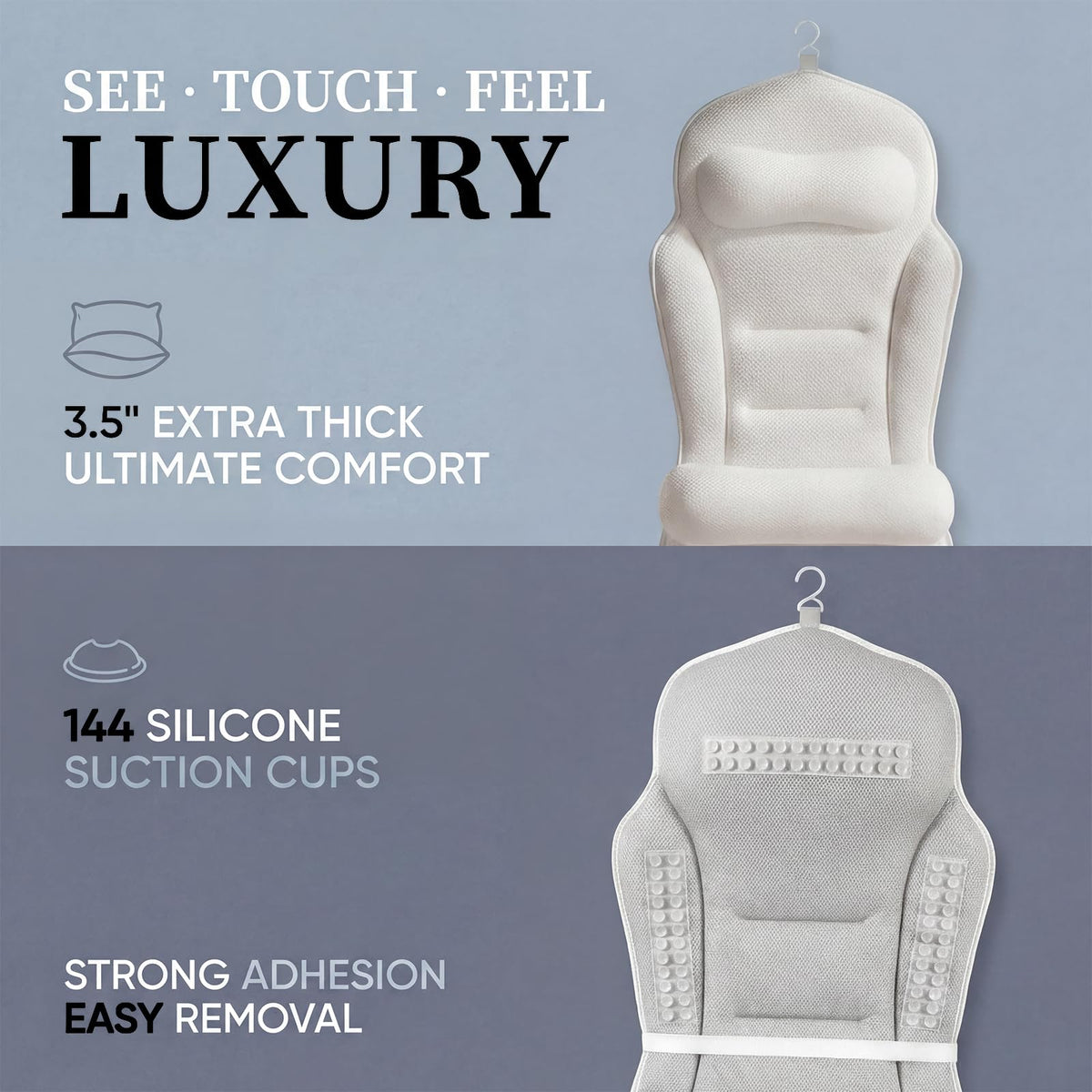 GIRAVO Full Body Bath Pillow machine washable feature