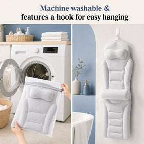 GIRAVO Full Body Bath Pillow showing ergonomic design