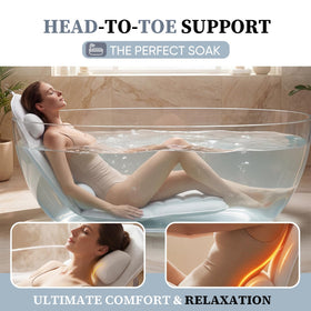 GIRAVO Full Body Bath Pillow with anti-slip suction cups