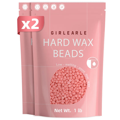 GIRLEARLE Rose Wax Beads 2 Pack front view with packaging
