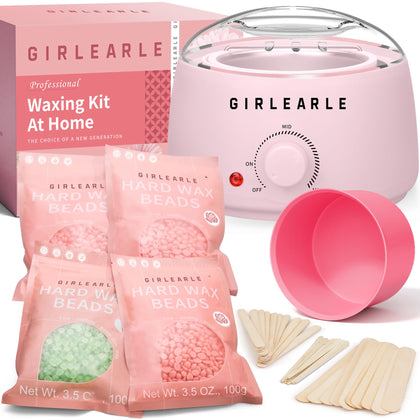 GIRLEARLE Waxing Kit full set with wax warmer and tools