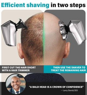 Gisaae head shaver showing 7 shaving heads