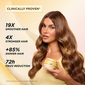 Gisou Honey Gloss Ceramide Therapy Hair Mask texture close-up