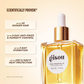 Gisou Honey Infused Hair Oil 1.7 Fl Oz bottle with cap