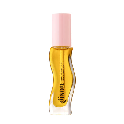 Gisou Honey Infused Lip Oil front view with honey gold colour