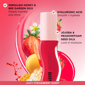 Gisou Honey Infused Lip Oil Strawberry Sorbet with other shades