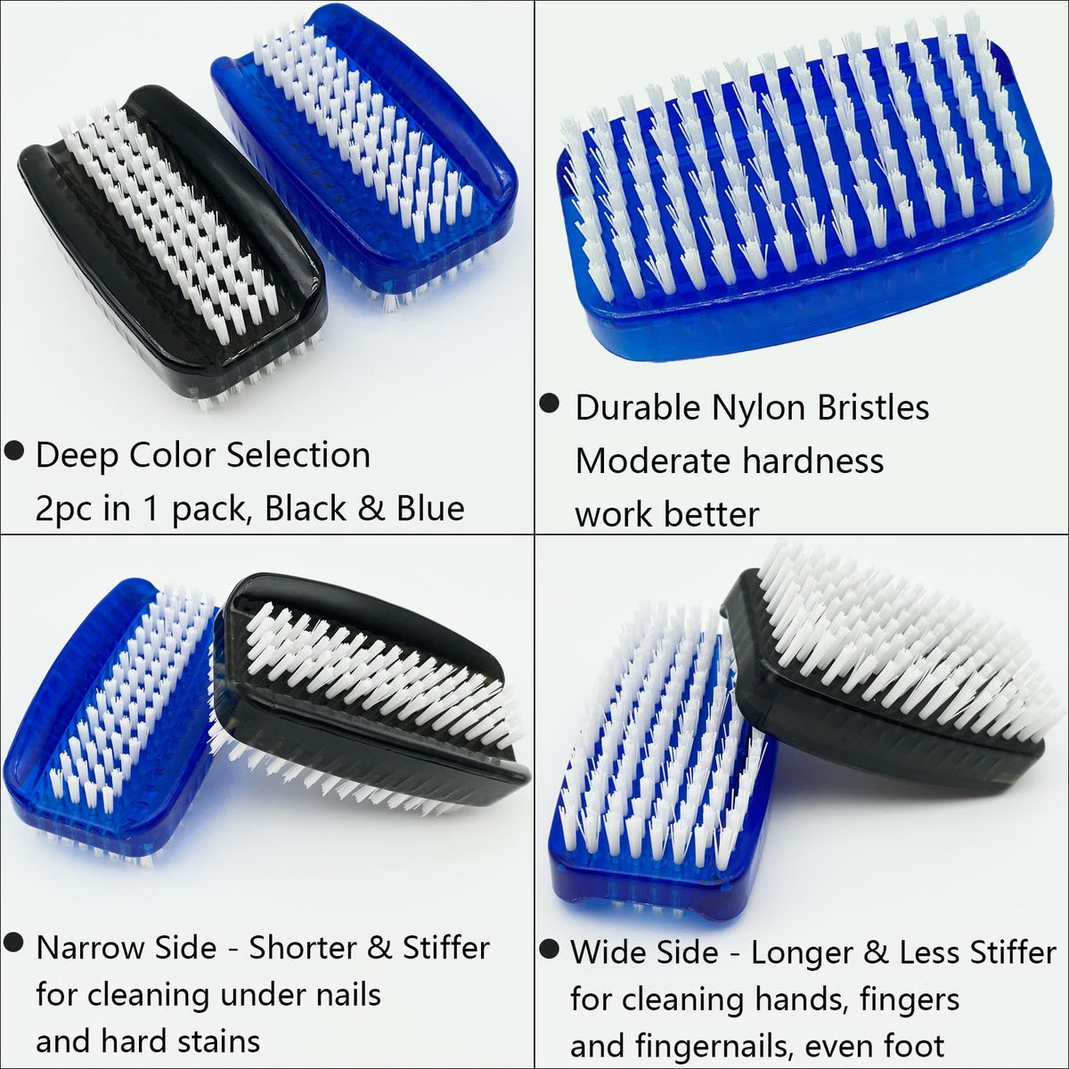GKETN Nail Brush blue model with white bristles