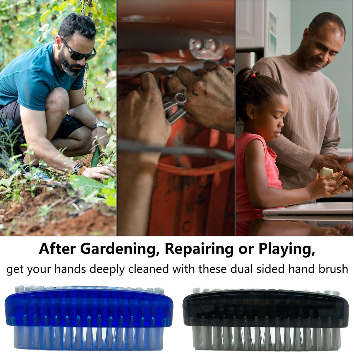 GKETN Nail Brush in a cleaning setup with other tools