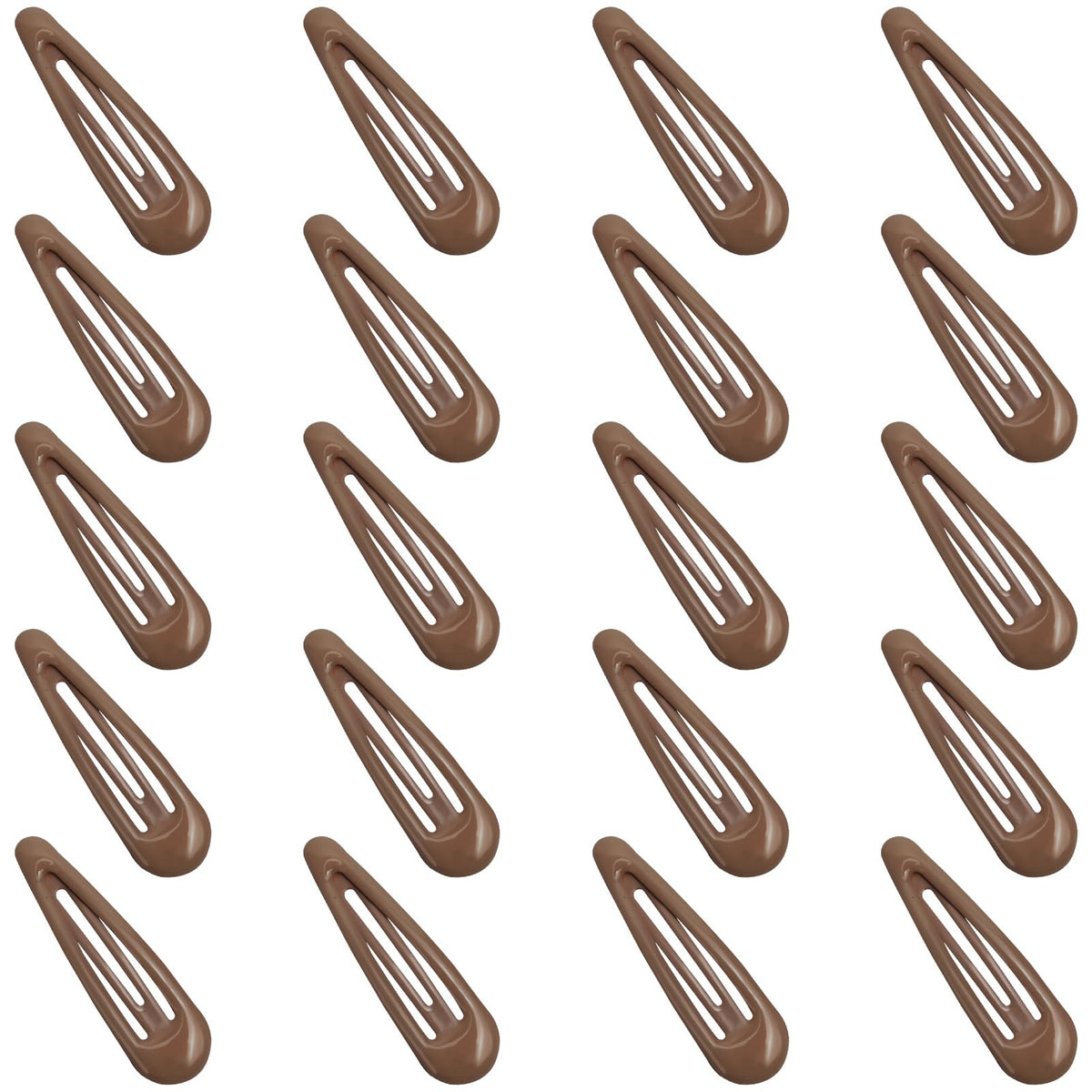GKETN Snap Hair Clips coffee colour front view