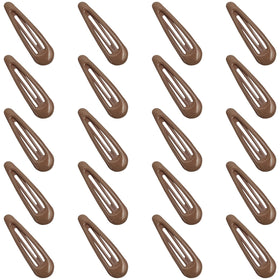 GKETN Snap Hair Clips coffee colour front view
