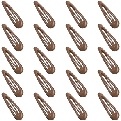 GKETN Snap Hair Clips coffee colour front view