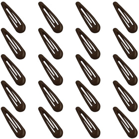 GKETN Snap Hair Clips water drop design in brown, front view