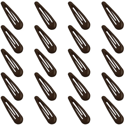 GKETN Snap Hair Clips water drop design in brown, front view