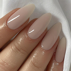 GLAMERMAID Press on Nails Medium Almond in nail art setup