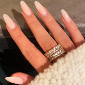 GLAMERMAID Press on Nails Medium Almond with nail glue
