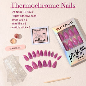 GLAMERMAID Press on Nails with included manicure kit