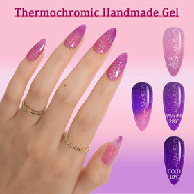 GLAMERMAID Purple Pink Press on Nails packaging
