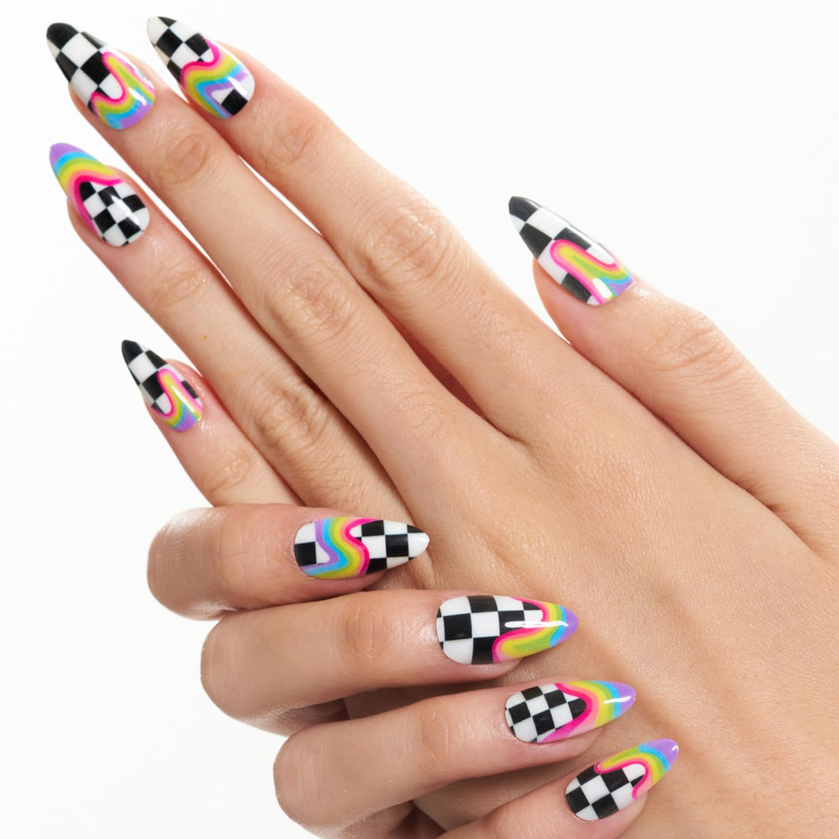 GLAMERMAID Rainbow Press on Nails in various colours