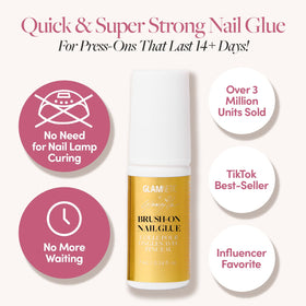Glamnetic Brush On Nail Glue 0.24oz packaging