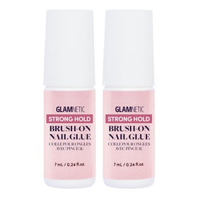 Glamnetic Brush On Nail Glue 2-Pack front view with packaging
