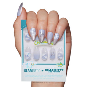 Glamnetic Cinnamoroll Cloud Press On Nails front view with 30 pieces