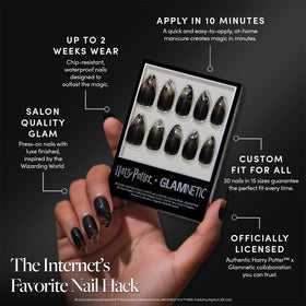 Glamnetic Harry Potter Dementor Press On Nails kit with accessories