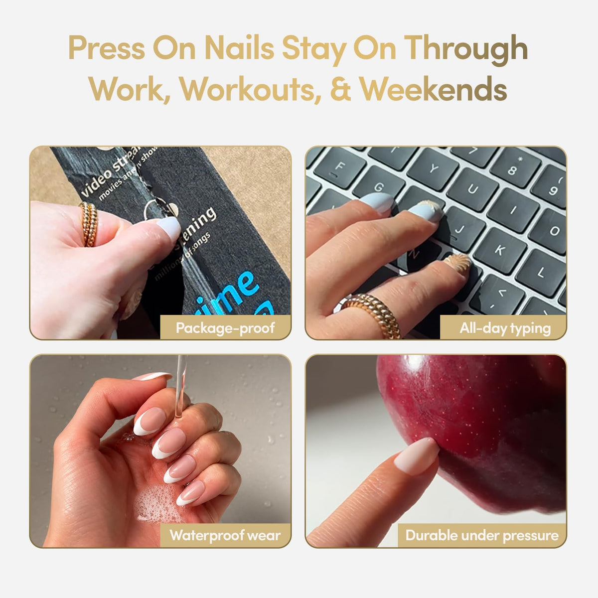 Glamnetic Press On Nails application process with tools